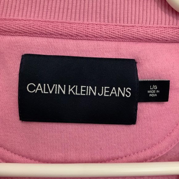 Pink Calvin Klein Jeans Crewneck Sweatshirt - Picture 4 of 7